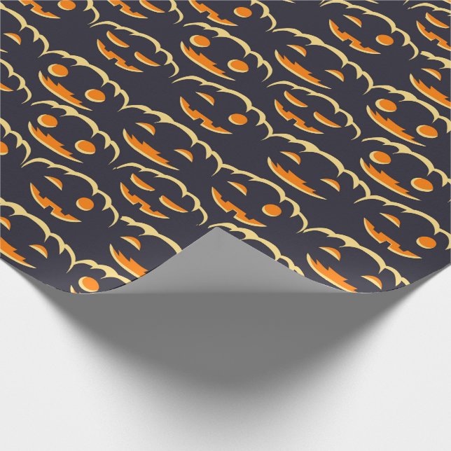 Enchanted Jack-O'-Lantern Wrapping Paper (Corner)