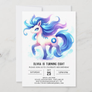 Enchanted Kids Horse Birthday Invitation