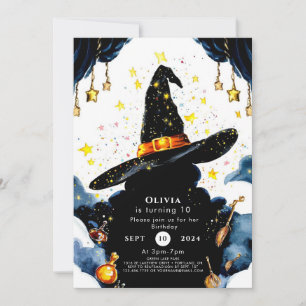 Enchanted Kids' Pastel Wizard Birthday Invitation