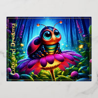  Enchanted Ladybug soft glowing fantasy flower