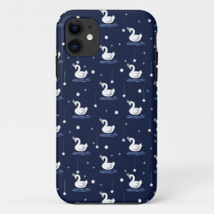Enchanted Lake - Graceful Swan Pattern Design iPhone 11 Case