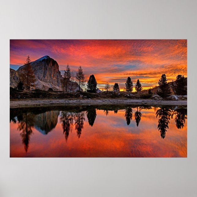 Enchanted Lake Sunset Poster (Front)