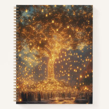 Enchanted Lantern Tree Notebook