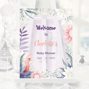 Enchanted Lavender Gender-Neutral Baby Shower Acrylic Sign