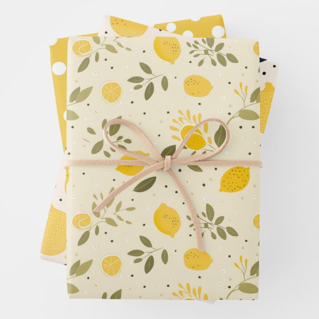 Enchanted Lemon Wrapping Paper Set (In situ)