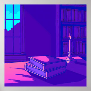 Enchanted Library Glow Poster