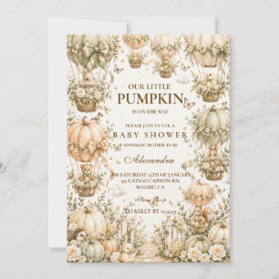 Enchanted Little Pumpkin Baby Shower Invitation