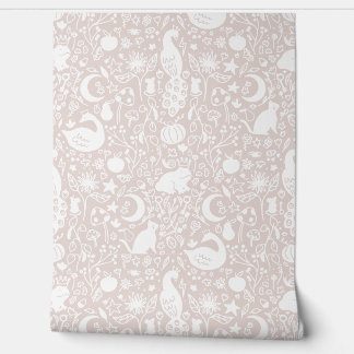 Enchanted Magic Garden Girl's Nursery Bedroom Wallpaper