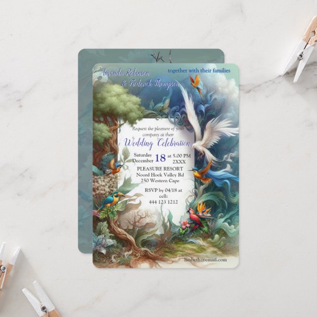 Enchanted Magical Fantasy Creations Invitation (Front/Back In Situ)