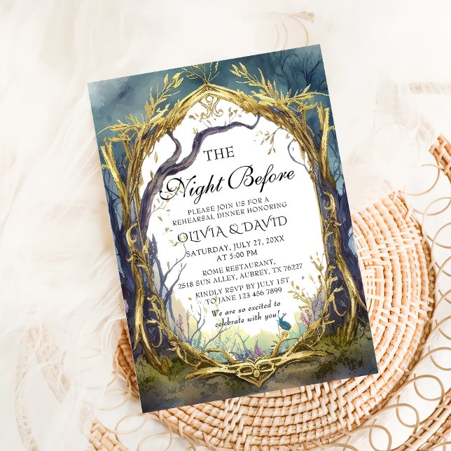 Enchanted Magical Forest Night Before Rehearsal Invitation (Creator Uploaded)