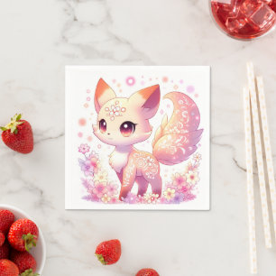 Enchanted Magical Fox Baby Shower Napkin