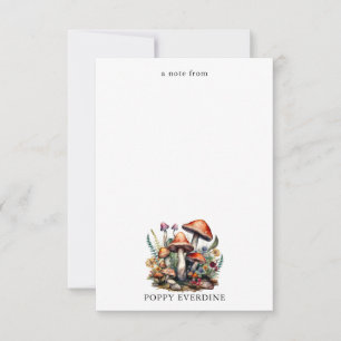 Enchanted Magical Mushrooms Kid's Personalised Card