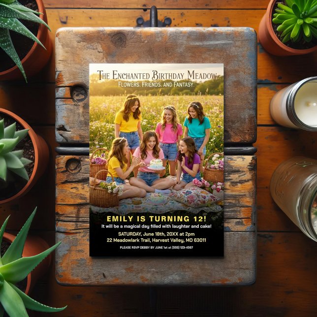 Enchanted Meadow Birthday Party Postcard (Creator Uploaded)