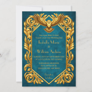 Enchanted Mediaeval Owl Wedding Invitation