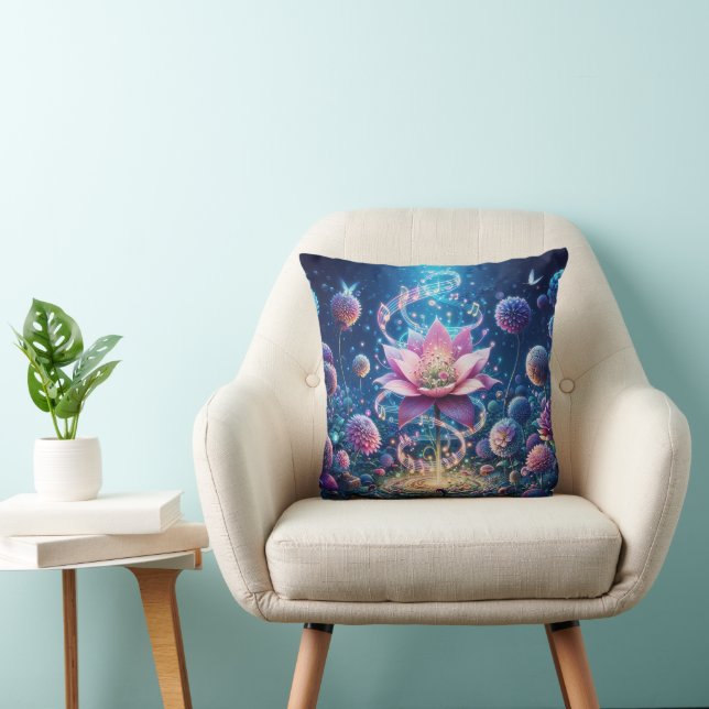 Enchanted Melody in a Cosmic Garden Cushion (Chair)