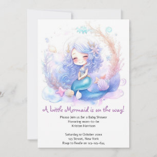 Enchanted Mermaid Baby Shower Invitation