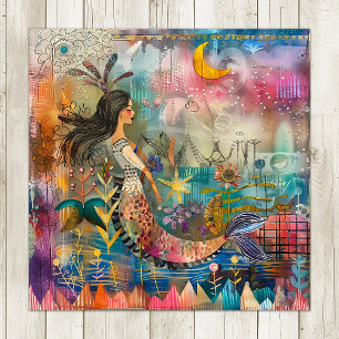 ENCHANTED MERMAID COLORFUL  POSTER