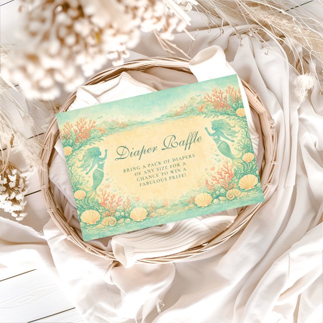 Enchanted Mermaid Lagoon Diapper Raffle Enclosure Card (Creator Uploaded)