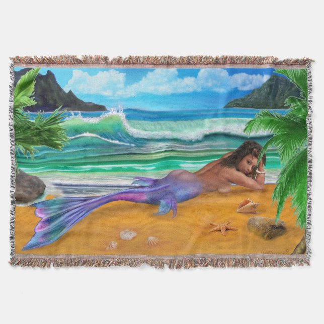 Enchanted Mermaid Throw Blanket (Front)