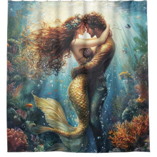 Enchanted Mermaid's Embrace Shower Curtain