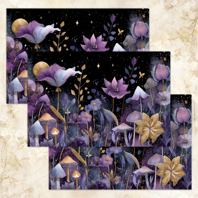 ENCHANTED MIDNIGHT GARDEN DECOUPAGE TISSUE PAPER (ENCHANTED MIDNIGHT GARDEN DECOUPAGE TISSUE PAPER)