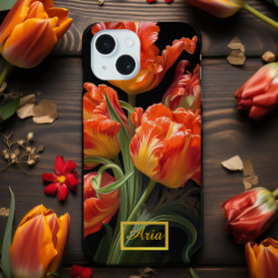 Enchanted Moody Dark Floral Tulips  iPhone 15 Case