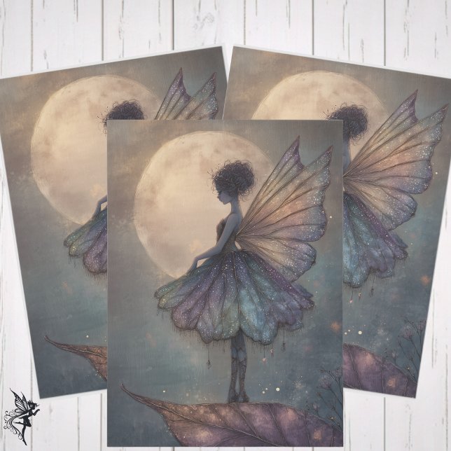 Enchanted Moonlight Fairy Watercolor Fantasy Tissue Paper (Creator Uploaded)