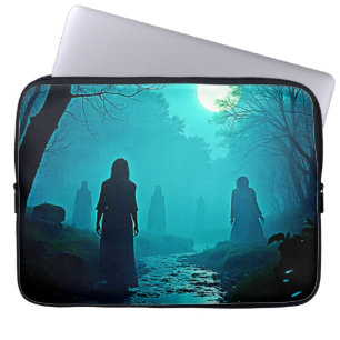 Enchanted Moonlight Forest Spirits Design Laptop Sleeve