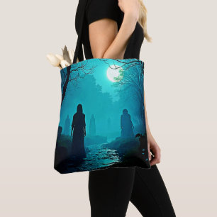 Enchanted Moonlight Forest Spirits Design Tote Bag