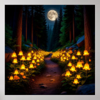 Enchanted Moonlit Forest Path