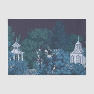Enchanted Moonlit Gardens Chinoiserie  Tissue Paper
