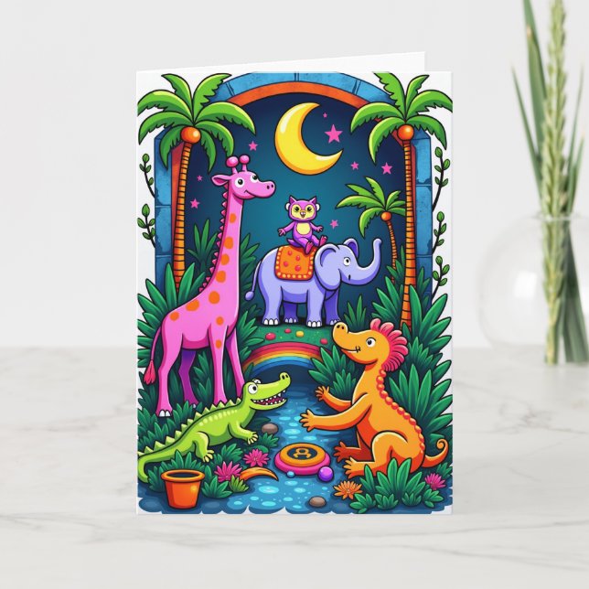 Enchanted Moonlit Jungle Card (Front)