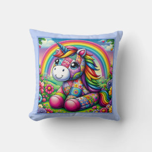 Enchanted Mosaic Unicorn Cushion