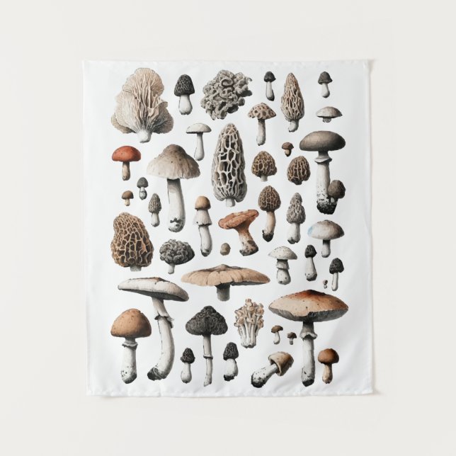 Enchanted Mushroom Cluster Tapestry (Front)