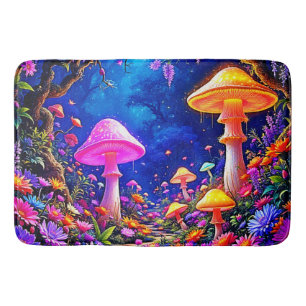 Enchanted Mushroom Forest Bath Mat
