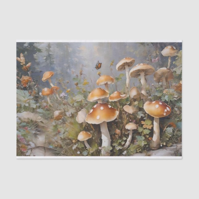 Enchanted Mushroom Forest Decoupage   Tissue Paper (Front)