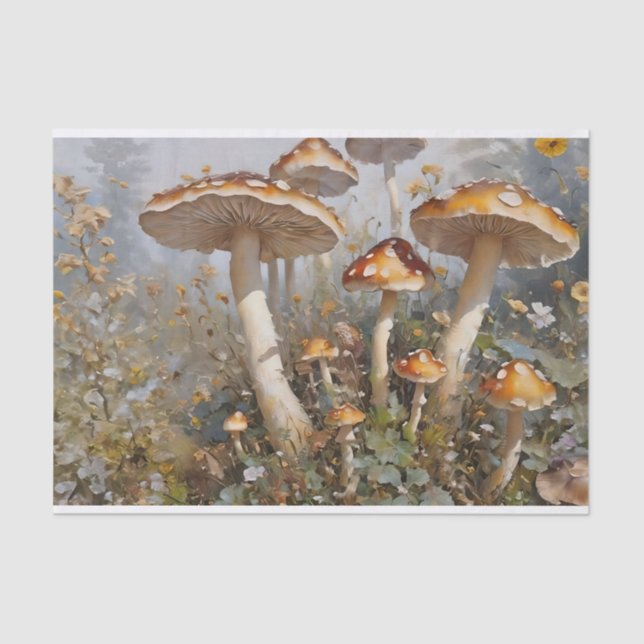 Enchanted Mushroom Forest Decoupage   Tissue Paper (Front)