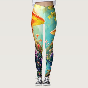 Enchanted Mushroom Forest Dream Leggings