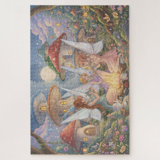Enchanted Mushroom Forest Fairies Jigsaw Puzzle