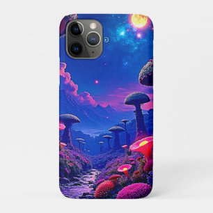 Enchanted Mushroom Forest Night Design iPhone 11 Pro Case