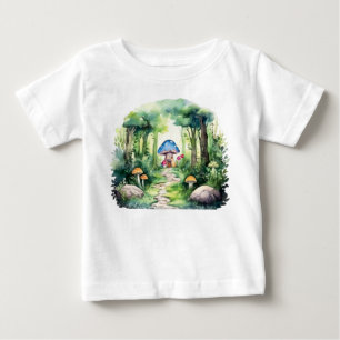 Enchanted Mushroom House in a Magical Forest Baby T-Shirt