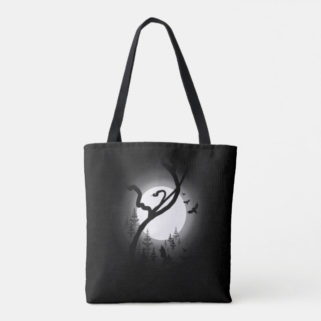 Enchanted Night Forest Tote Bag (Back)