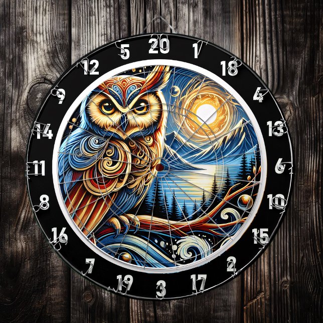 Enchanted Nocturnal Owl Dartboard Design (Creator Uploaded)