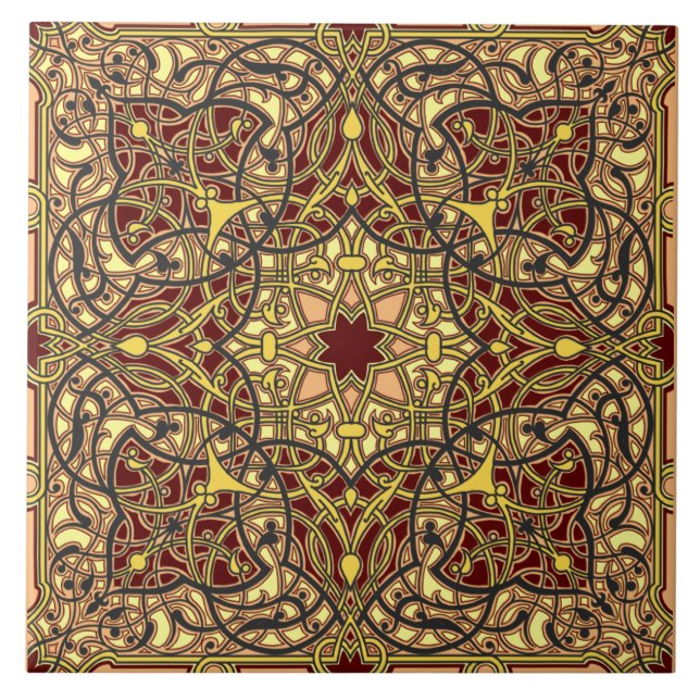 Enchanted Oasis Floral Ceramic Tile (Front)