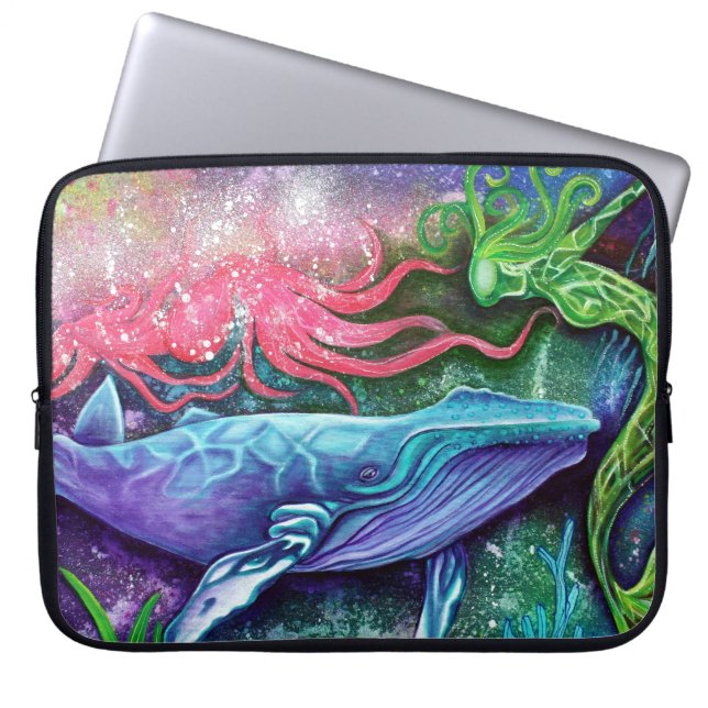 Enchanted Ocean Art Laptop Sleeve (Front)