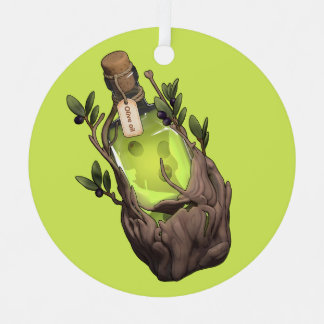 Enchanted Olive Oil Potion Metal Tree Decoration