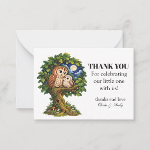 Enchanted Owl Under the Moonlight Thank You Card