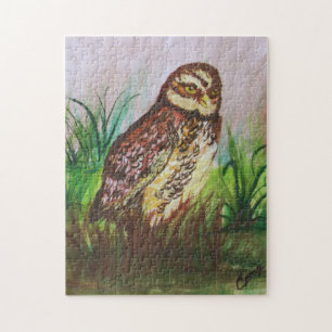 Enchanted Owl Watercolor Art Jigsaw Puzzle