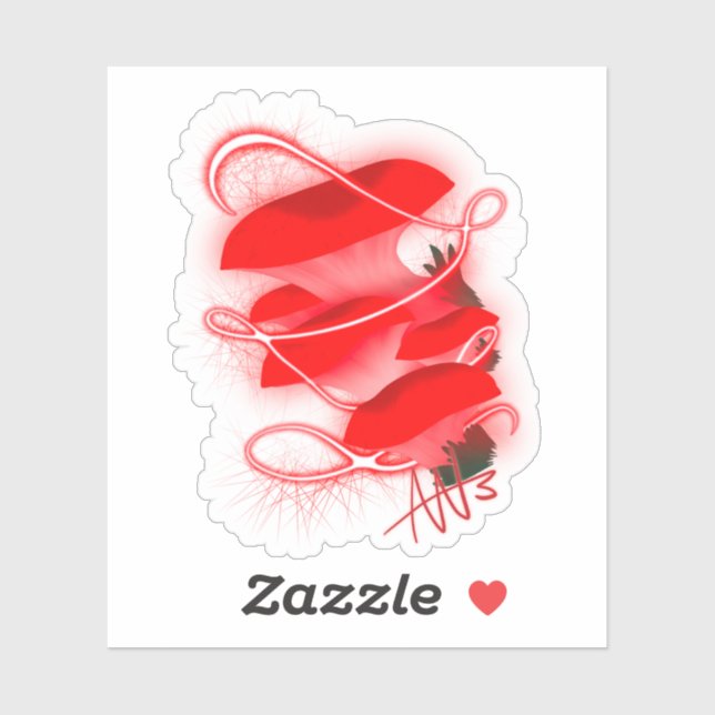 Enchanted Oyster Glowing Red Mushroom Custom-Cut (Sheet)