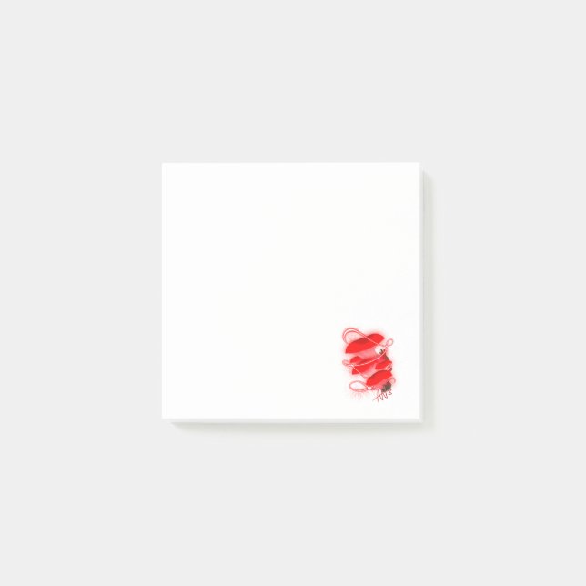 Enchanted Oyster Glowing Red Mushroom Post-it Notes (Front)